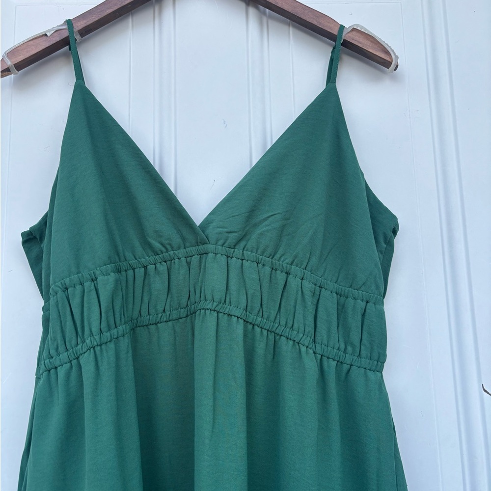 a new day Emerald Green V-Neck Tiered Maxi Dress - Picture 2 of 9